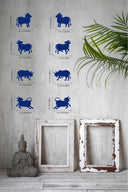 Cows Of Pichwai (Indigo)