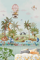 Under the bright blue sky